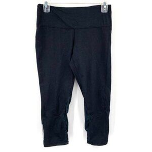 SOLFIRE Crop Legging Capri Black Athletic S Tight